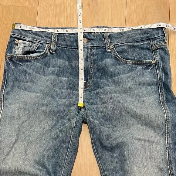 7 For All Mankind 7FAM "A" Pocket Bootcut Wide Flare Leg Jeans Blue Size 30 - Picture 12 of 16
